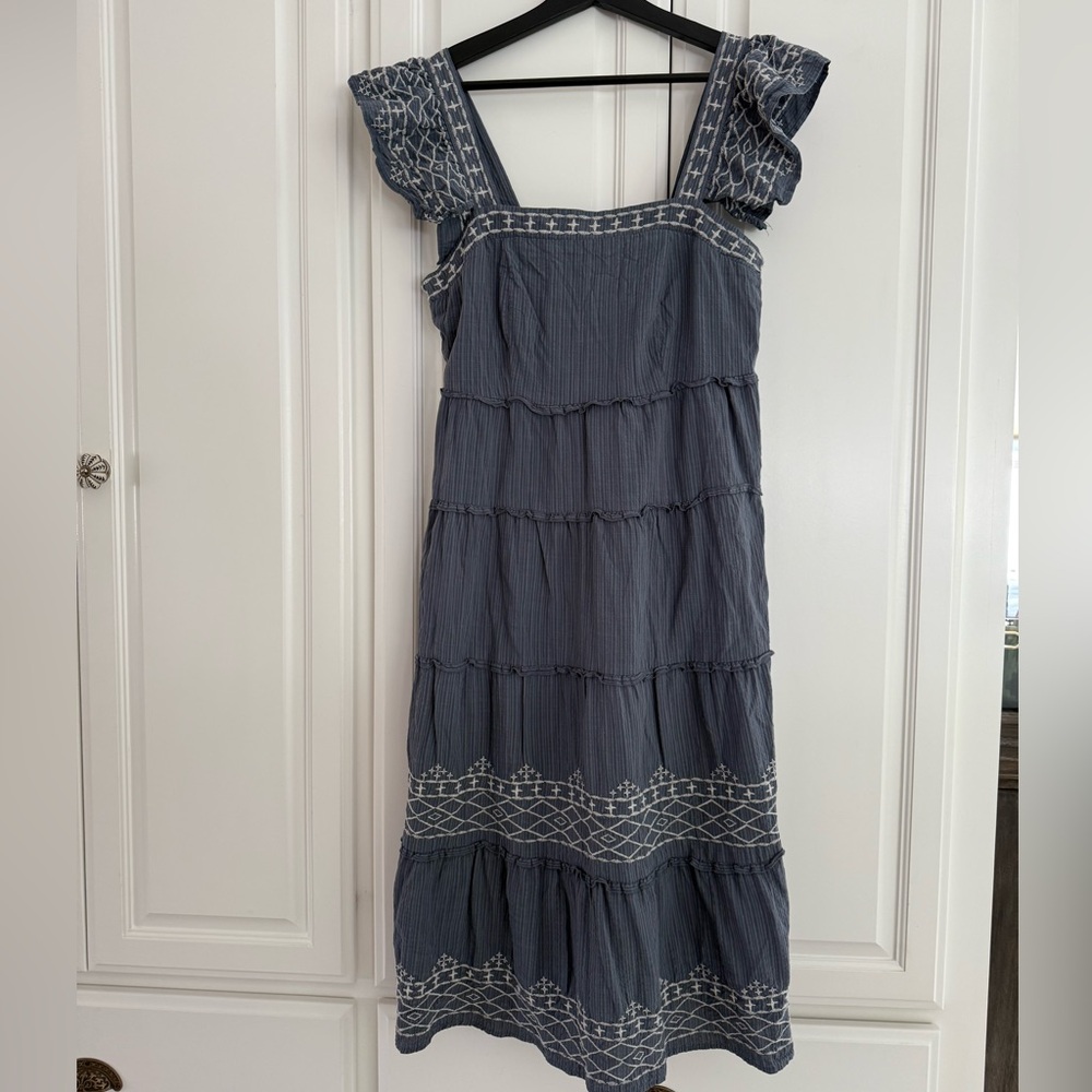 Knox Rose Gray Ruffled Tiered Sundress